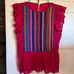 Hand-embroidered Boho Blouse